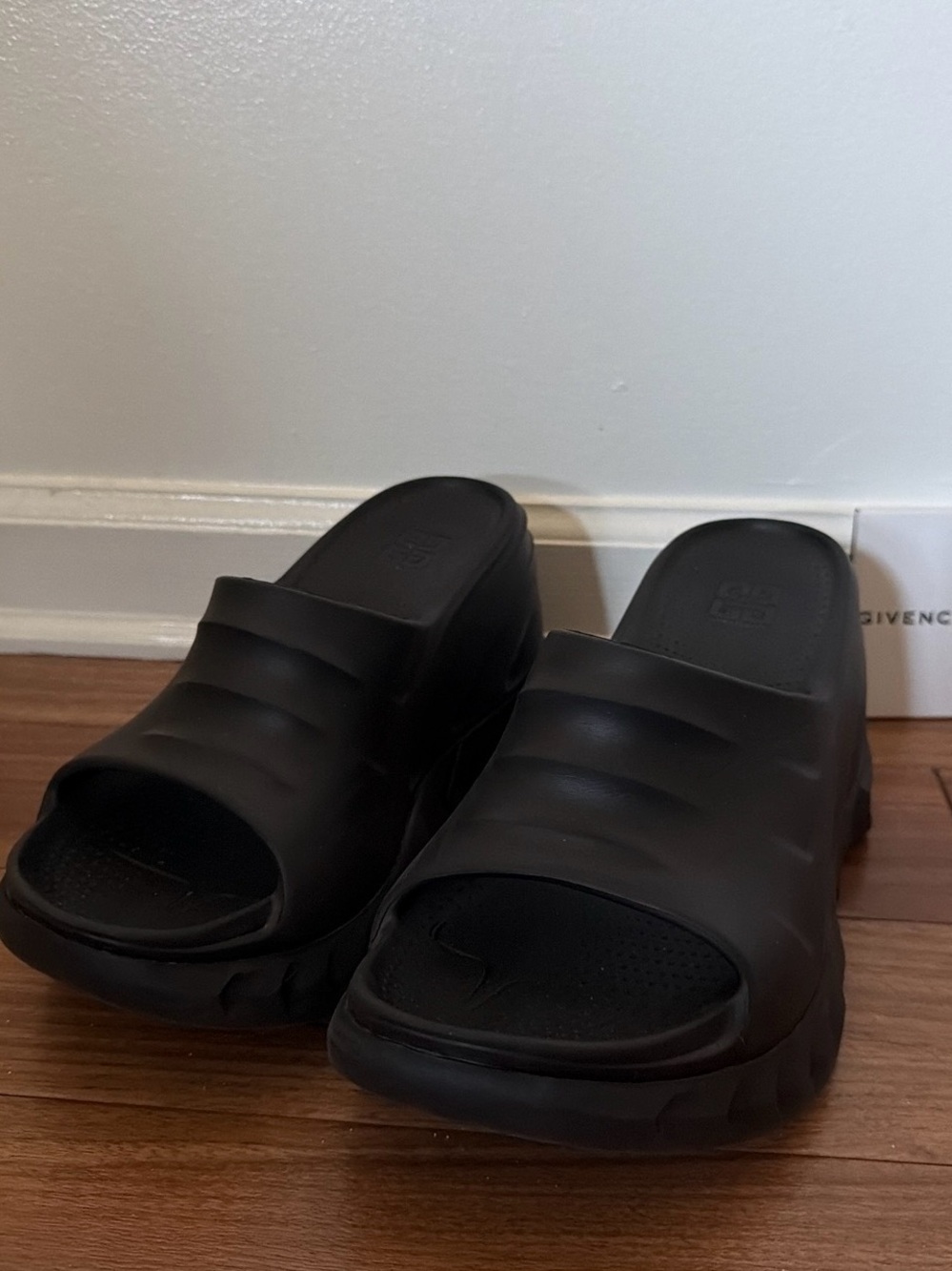 Black Givenchy Marshmallow Wedges